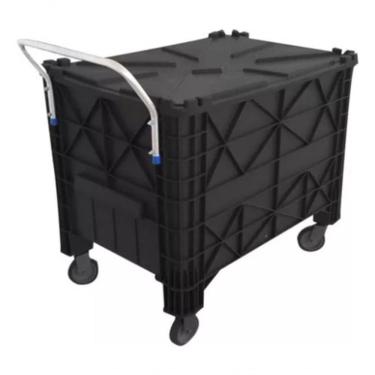 Imagem de Carro 370 l Limpeza Preto para Coleta de Lixo em Condomínios 370 l Completo Preto Higipack