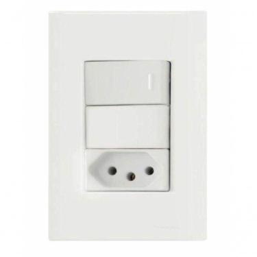 Imagem de Conjunto 4x2 1 Interruptor Simples 10 A 250 V 1 Tomada 2p+t 20 A 250 V