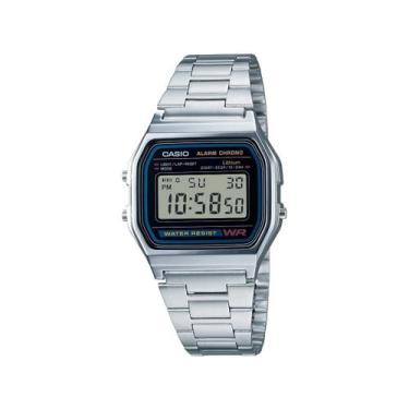 Imagem de Relógio Casio Digital Vintage Unissex Prateado A158WA1DF, Prata