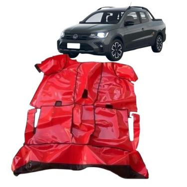 Imagem de Tapete vinil saveiro dupla 2014/2021 vermelho - MANOS TAPETES