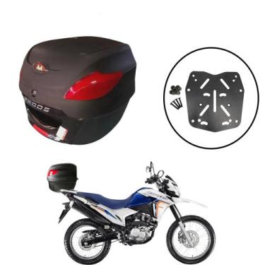 Imagem de Baú 41 Litros Awa Proos + Suporte de Baú Superior Bros 150/160 2015 em