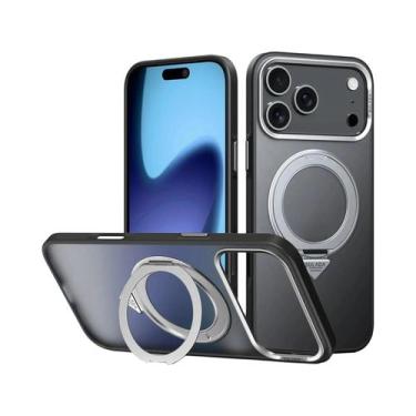 Imagem de Capa Magnética Antichoque Fosca Com Suporte Para iPhone 17 pro Max pro