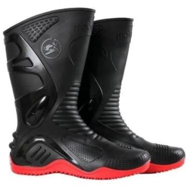 Imagem de Bota Chuva Motosafe impermeável para motoqueiro motoboy - Bracol, Verm