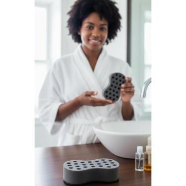 Imagem de Esponja Modeladora Cachos Afro Crespo - Cor Preta - Congratulations St