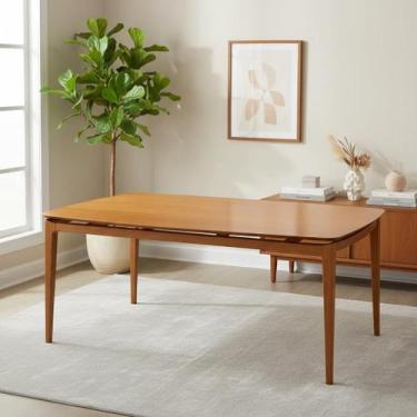 Imagem de Mesa de Jantar 160cm 6 Lugares Madeira Maciça Savona - Móveis Clement