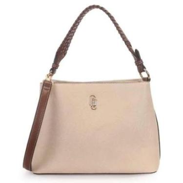 Imagem de Bolsa Wj Shoulder Bag Grande Bicolor com Alça Trançada - Feminina-Feminino