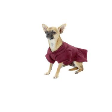 Imagem de Vestido Moletom para Cachorro e Gato Pet - Bichinho Chic, Vinho, 01