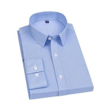 Imagem de Camisa Social Masculina Extra Grande 7XL De Fibra De Bambu, Não Amassa