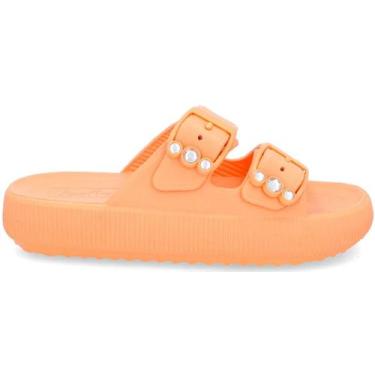 Imagem de Chinelo Feminino Usaflex Plataforma Nuvem Conforto Estilo, Melão, 38