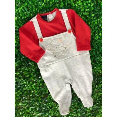 Imagem de Macacão Longo Infantil Fem Jardineira Diversas - MASSARA BABY, M, Verm