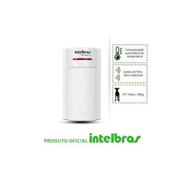 Imagem de Sensor Infravermelho Passivo IVP com Fio Intelbras - 3000 Pet.