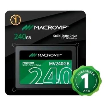 Imagem de Disco Sólido Ssd Macrovip 240gb 2.5 Sata 3 450mb/s Mv240gb Cor Preto