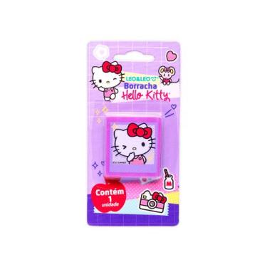 Imagem de Borracha Hello Kitty Apagador Papelaria Escolar Infantil Leonora, Lilá