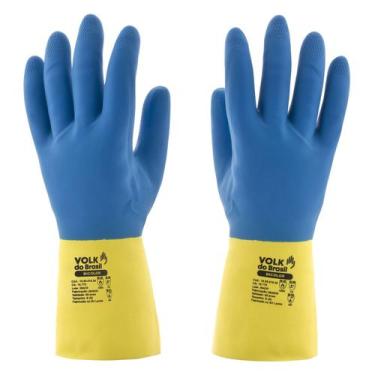Imagem de Luva De Látex E Neoprene Bicolor Slim Volk do Brasil 108301830, G