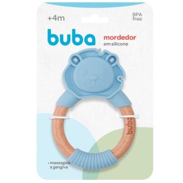 Imagem de Mordedor leão em silicone - BUBA MOAS, Azul
