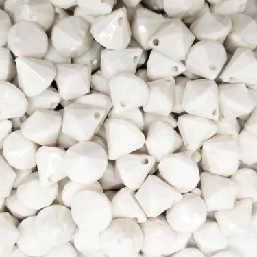Imagem de Balão Facetado 12x14mm Pingente Branco 500pçs 500g Bijuteria - Macall