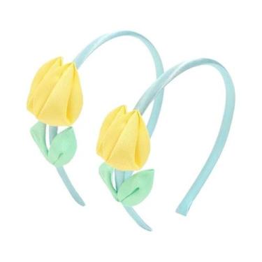 Imagem de Tiara De Tulipa Para Meninas, Faixas De Cabelo Com Flores, Acessórios 