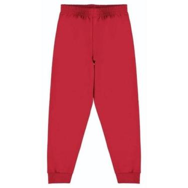 Imagem de Calça Moletom Infantil Unissex Malwee 4 ao 10 Ref. 108790, Vermelho, 4