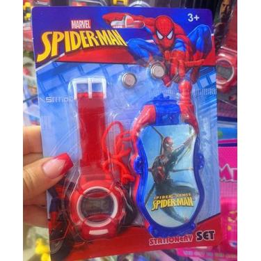 Imagem de Kit Relógio Digital Led Silicone Disney Super Heróis + Celular Infanti