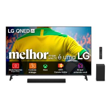 Imagem de Combo Smart TV 86” 4K LG 86QNED73ASA QNED WebOS 25 + Soundbar LG S40T 300W RMS Canais 2.1 Bluetooth