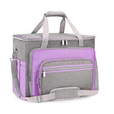 Imagem de Bolsa Tote FINESUN para Máquina de Costura com Acolchoamento Roxa