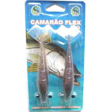 Imagem de Isca Camarão Artificial Flex de 12,5cm - embalagem c/ 2 iscas - Flex (