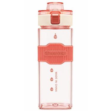 Imagem de Garrafa Infantil Quadradinha Rosa 720ml - BBR Toys
