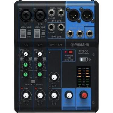 Imagem de Mesa de Som Yamaha MG06 6 Canais Bivolt Preta