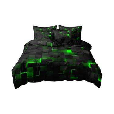 Imagem de Conjunto De Capa De Edredom Luxuosa E Macia Com Estampa Geométrica Xad