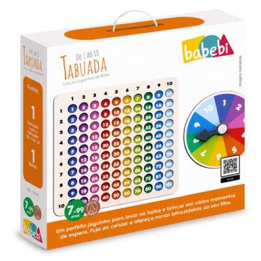 Imagem de Tabuada do 1 ao 10 Brinquedo Matemática Pedagógico Coleção Joguinhos d
