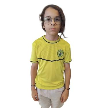 Imagem de Camiseta Manchester City Caravelas Infantil Juvenil Neon - Braziline, 