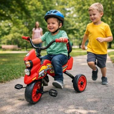 Imagem de Triciclo Infantil Motoca Passeio Criança Menino Menina Brinquedo Veicu