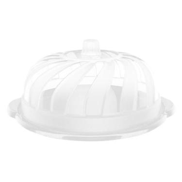 Imagem de Boleira C/ Tampa Redonda Plástico Resistente Gourmet Bolo Design Sofis