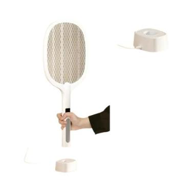 Imagem de Raquete Elétrica Recarregável 4000V Para Mosquitos, Destacável, Portát
