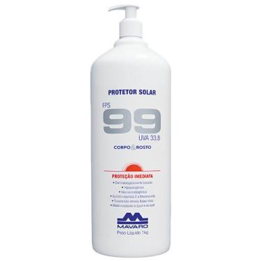 Imagem de Protetor Solar Facial Hipoalergênico 1 KG Corpo e Rosto FPS 99 Mavaro