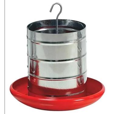 Imagem de Comedouro Ave Frango 3 Kg Tubular Zinco Base Plástica - CENTER-CAMPINA
