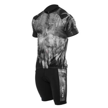 Imagem de Conjunto Elite Bermuda Short Camisa Preto Branco Ciclismo