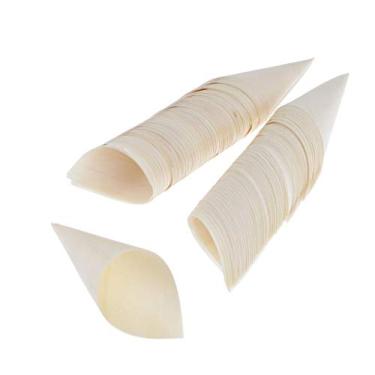 Imagem de Fityle Copos de sorvete descartáveis em forma de cone 100 peças para lanches de comida de festa - 9 x 13 cm