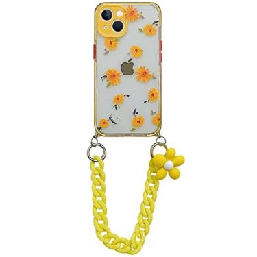Imagem de Capa de telefone com pulseira de flor bonita para iPhone 12 13 11 Pro Max 7 8 Plus X XR XS Max Moda floral portátil corda transparente capa macia, DS175,2, para, iPhone7Plus