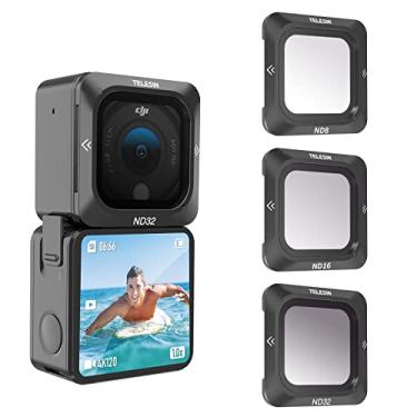 Imagem de TELESIN Filtros ND magnéticos para DJI Action 2, CPL/ND8/ND16/ND32 Filtros ND para DJI Action 2, kit de filtros ND (ND8/ND16/ND32) conjunto de filtros de lente para Action 2