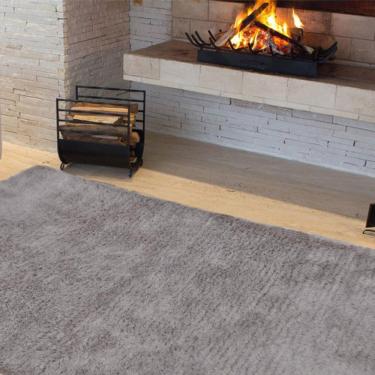 Imagem de Tapete Liso para Sala e Quarto Soft Peludo Casa Dona 100x140cm