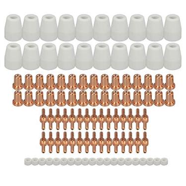Imagem de RIVERWELD 100 peças Cortador de Plasma de Ar Consumíveis Ajustável Extendido ESAB L-TEC PT-31 JG-40 WSD-LG40 Corte de Tocha - 50d 40D 50 40 CT-312