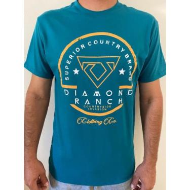 Imagem de Camiseta Diamond Ranch Verde Petroléo 100% Algodão