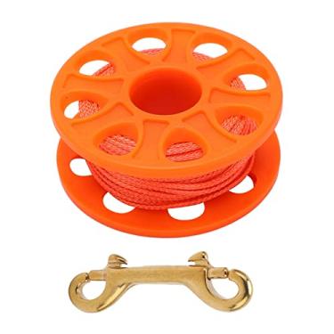 Imagem de Carretel de mergulho em forma de espuma resistente à corrosão carretel de dedo fluorescente linha laranja para mergulho em caverna Laranja