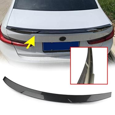 Imagem de FINMOKAL Spoiler de porta-malas de fibra de carbono estilo 2019-2022 BMW 3-Series G20 330i M340i M4 V
