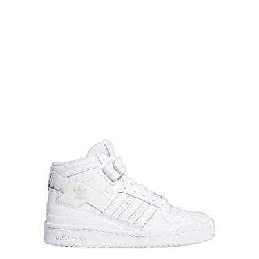 Imagem de adidas Originals Forum Mid Sneaker, White/White/White, 7 US Unisex Big Kid