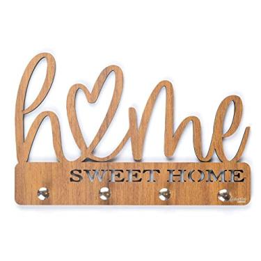 Imagem de Porta Chave Parede home sweet home amadeirado Decoração