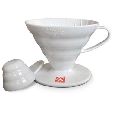 Imagem de Coador De Café Em Acrílico Branco Hario V60-02