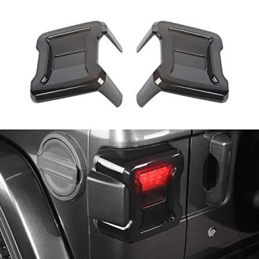 Imagem de JeCar Luzes traseiras de LED defumadas para luzes traseiras Acessórios exteriores para Jeep Wrangler JL JLU 2018-2022, preto