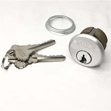 Imagem de RI-KEY SECURITY - Cilindro de fechadura de mortise, 2,5 cm para porta de alumínio de entrada frontal de loja comercial Adams Rite